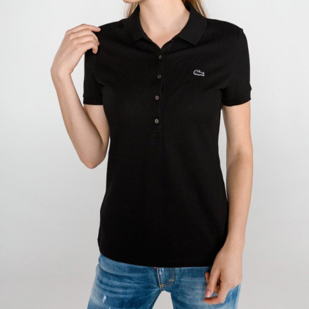 Vintage Lacoste 2000s Black Collared Short Sleeve Polo || 36 Small EUC